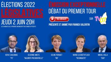 TV07 : Débat du 1er tour des élections législatives 2022 de la 1ère circonscription de l’Ardèche